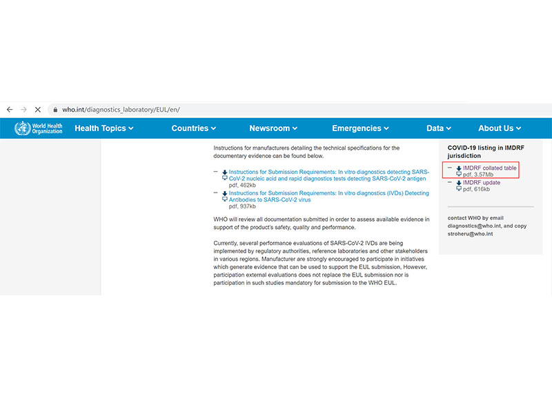 Genrui Novel Coronavirus (2019-nCoV) IgG/IgM Test Kit (Colloidal Gold) Is On The List Of IMDRF